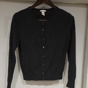 H&M Charcoal Cardigan Sweater